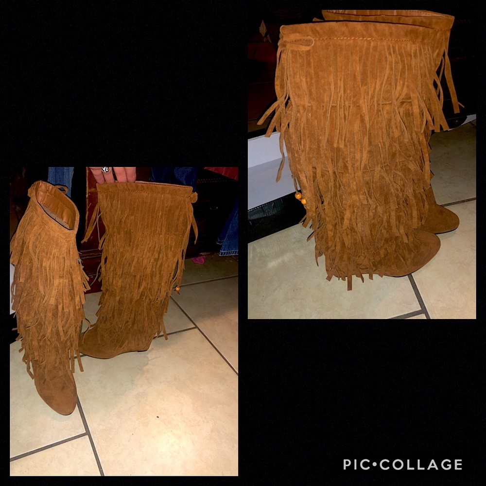 Fringe boots